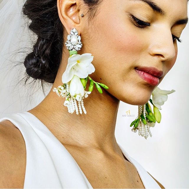 Floral Chandelier earrings, Yes please!! ? @marchesafashion